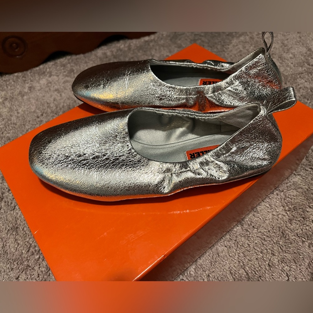 NWT Simon Miller Metallic Silver Ballet Flats
